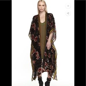 Aratta Floral Kimono with Olive Dress